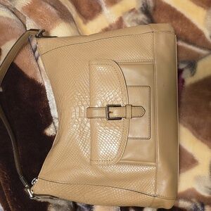 Coach Charlie Python Embossed Leather Hobo Shoulder Bag D1420- F31283